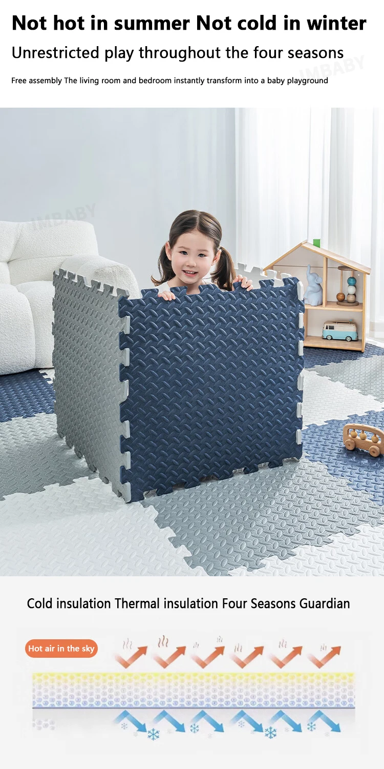 4/8/16 Pcs Cushion, Baby Crawling, Non-Slip Floor Mat for Kids, Mat Family Interlocking Foam Floor Tiles, Home Gym Equipment Mat