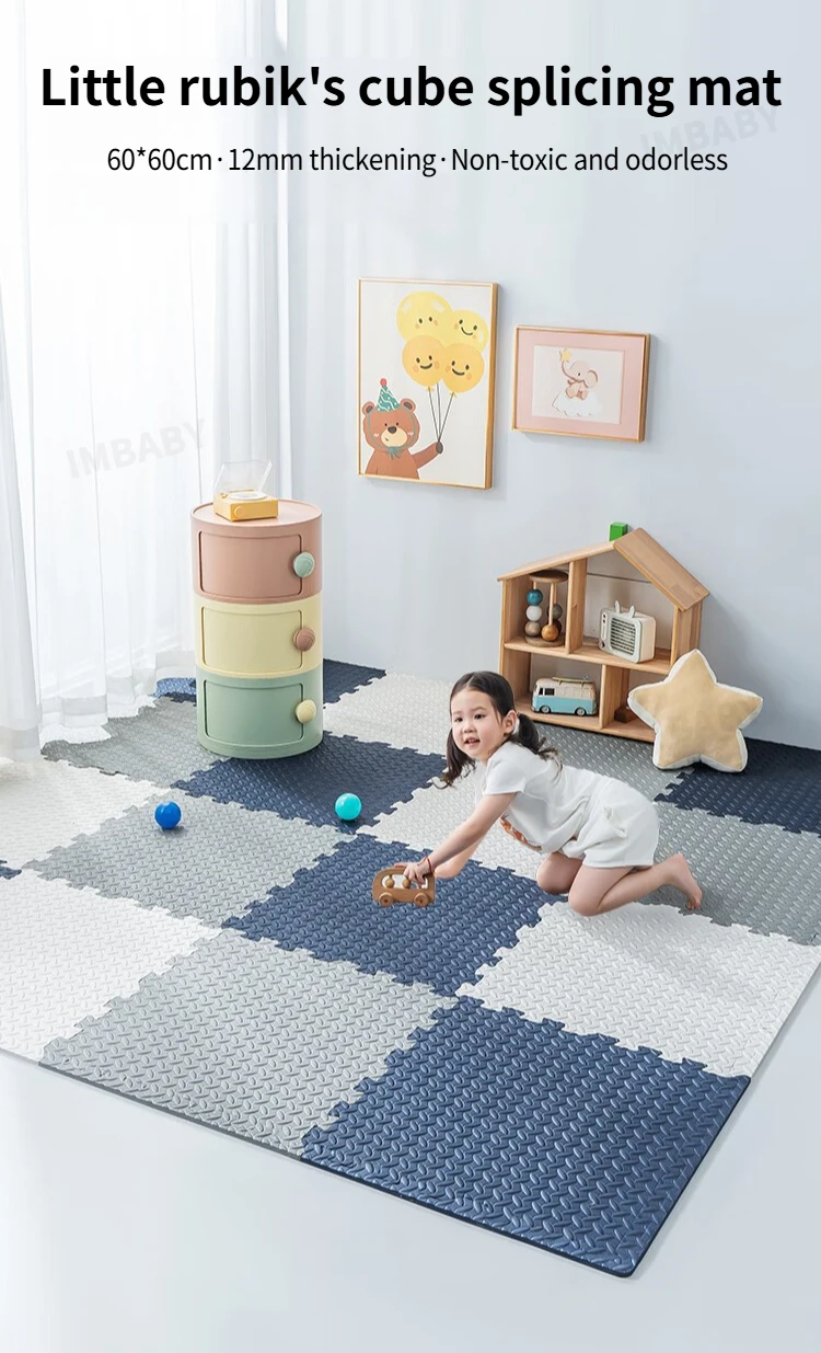 4/8/16 Pcs Cushion, Baby Crawling, Non-Slip Floor Mat for Kids, Mat Family Interlocking Foam Floor Tiles, Home Gym Equipment Mat