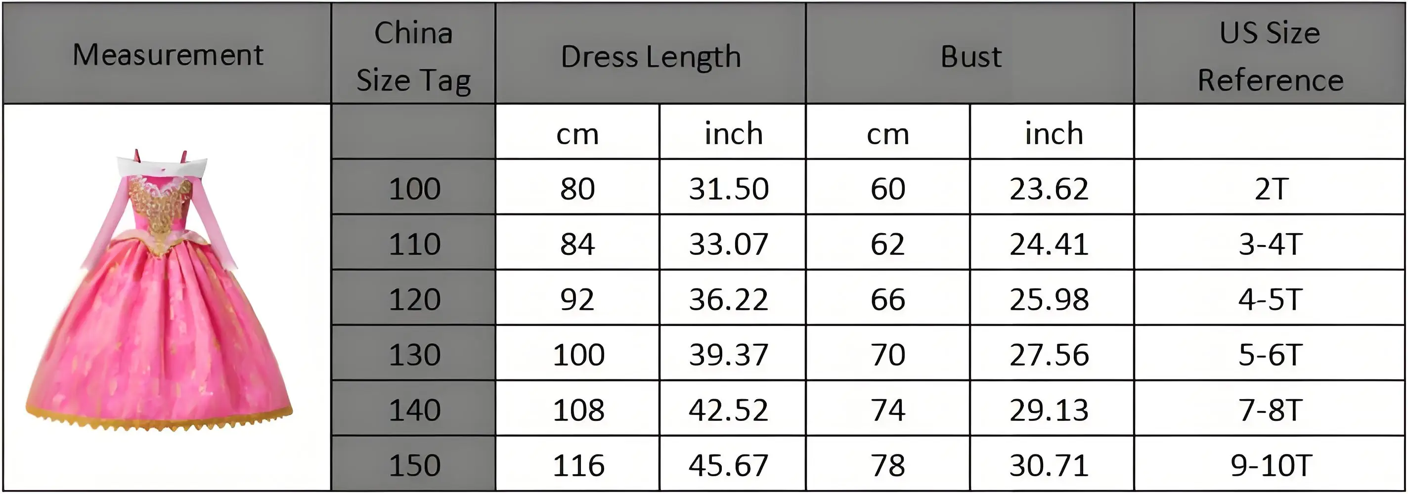 Muababy Sleeping Beauty Pink Off Shoulder Gown for Girls Long Sleeve Princess Halloween Party Cosplay Costume 2-8Y Birthday Gift