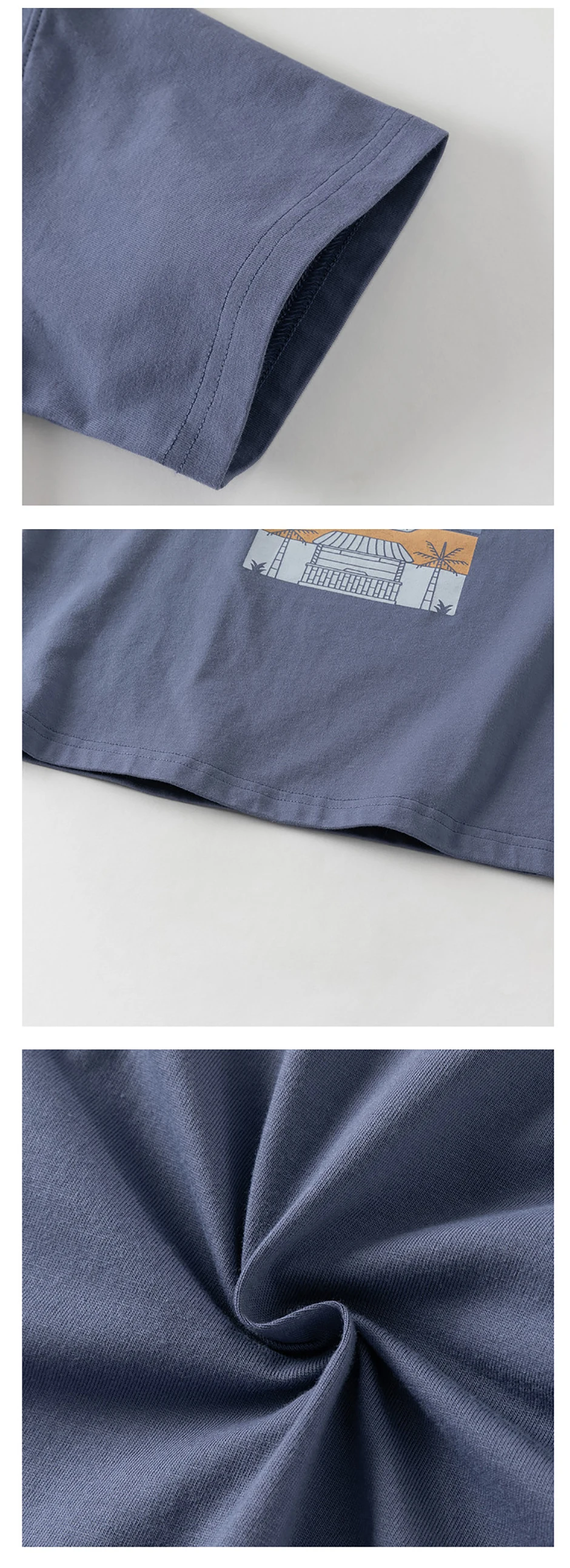 Dave Bella Boys Printed Summer T-Shirt Children Short Sleeve Cotton Top 5-13Years Tees Kids Casual Outdoor Clothes DK2261581