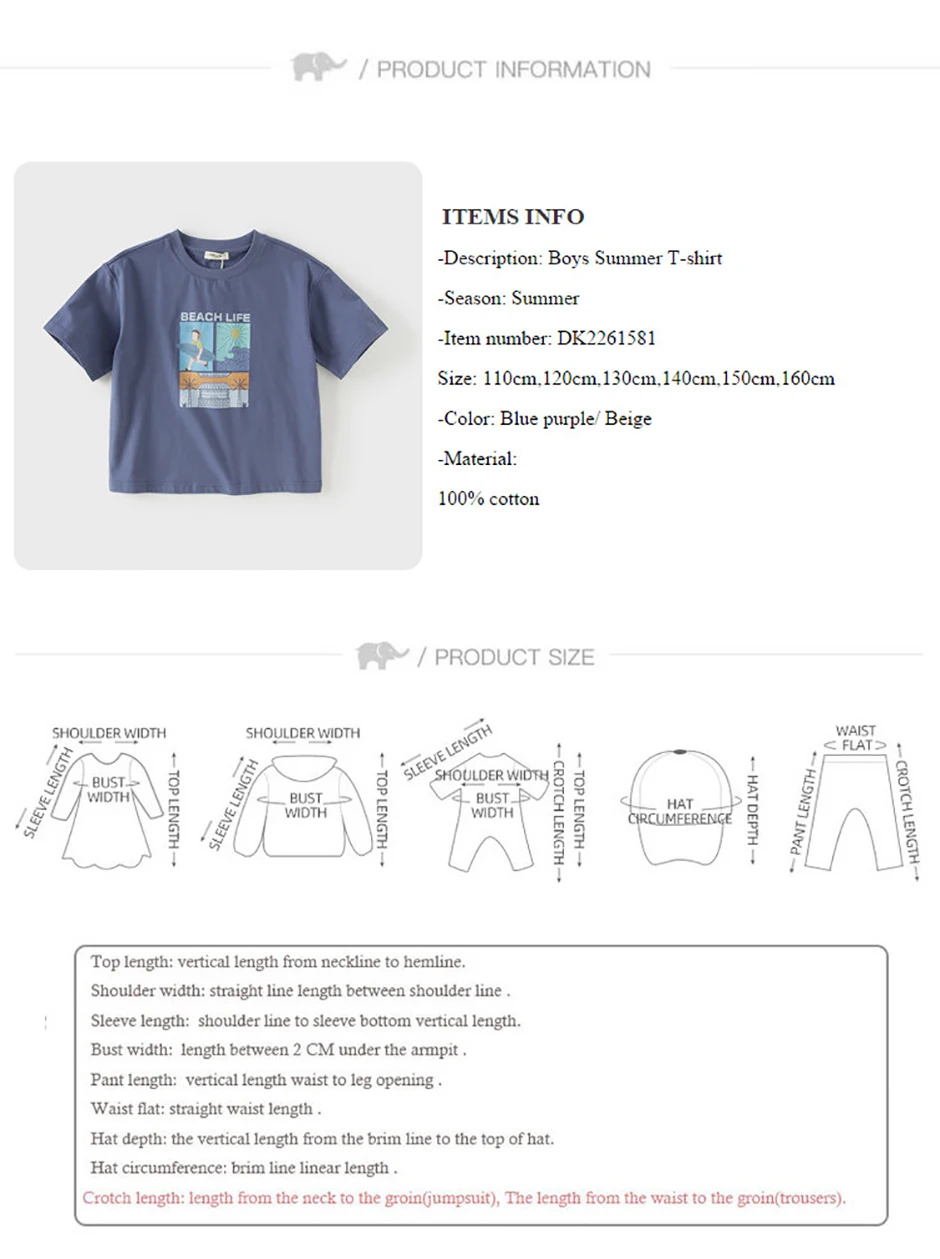 Dave Bella Boys Printed Summer T-Shirt Children Short Sleeve Cotton Top 5-13Years Tees Kids Casual Outdoor Clothes DK2261581