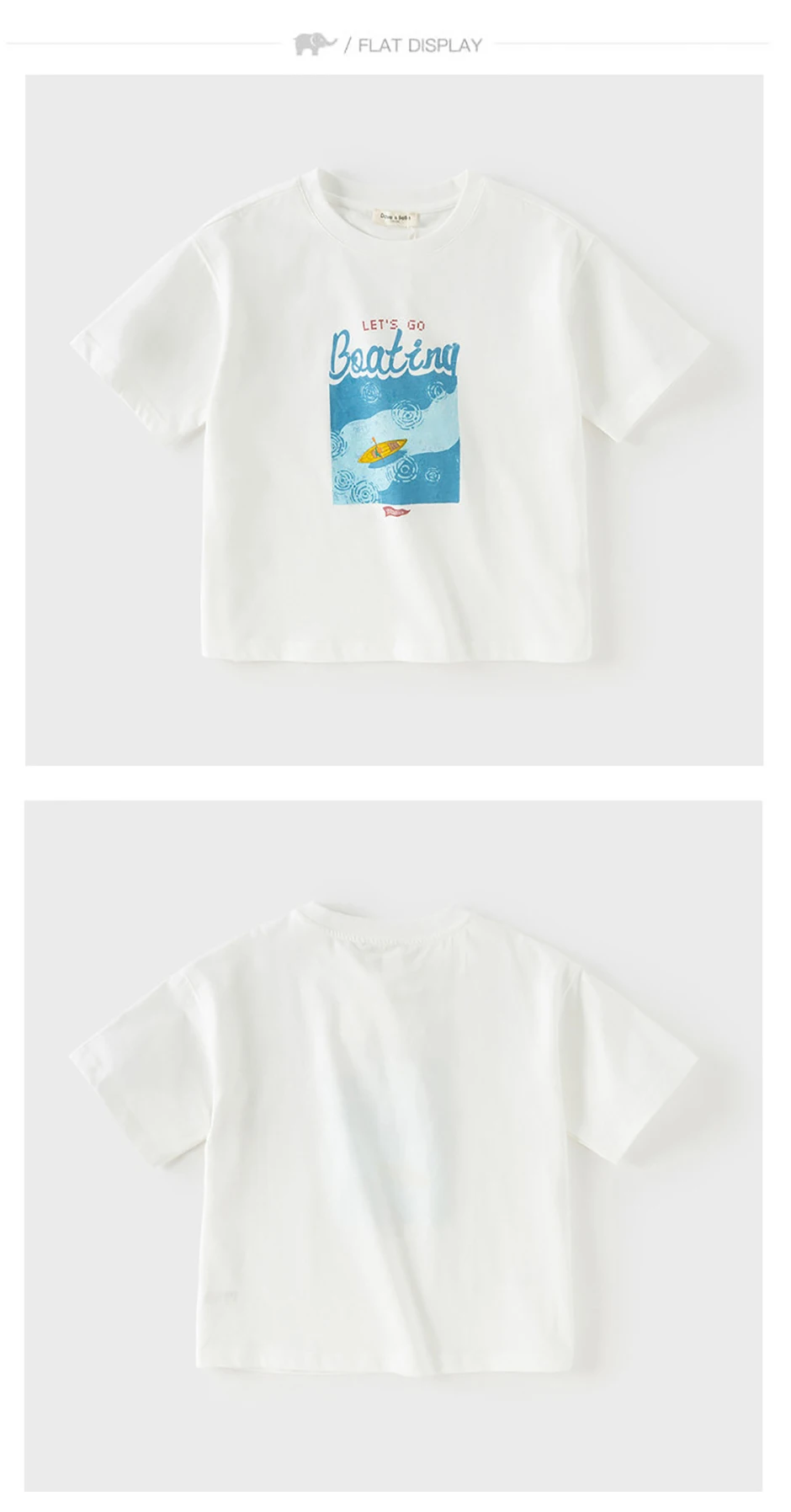 Dave Bella Boys Printed Summer T-Shirt Children Short Sleeve Cotton Top 5-13Years Tees Kids Casual Outdoor Clothes DK2261581