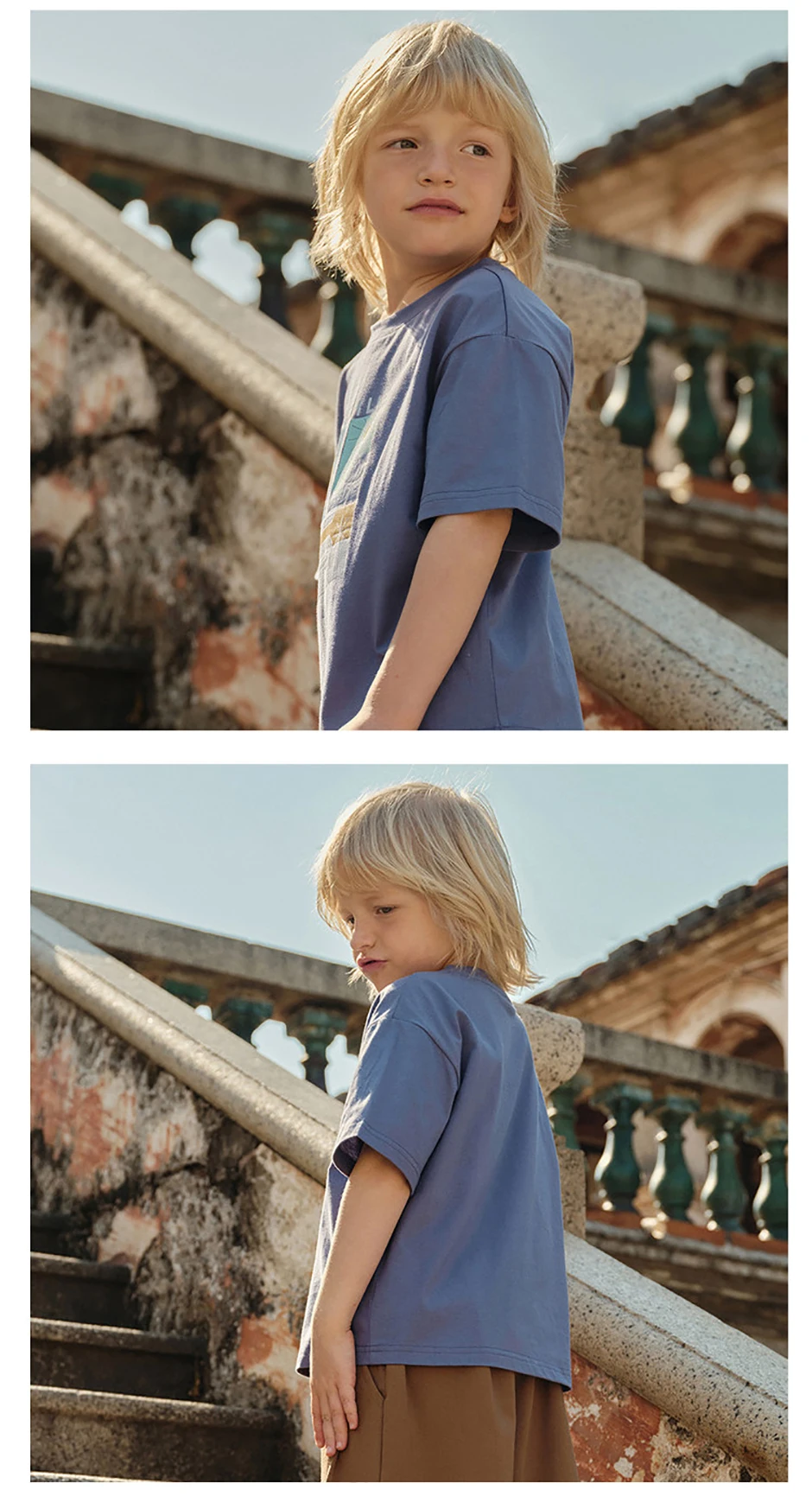 Dave Bella Boys Printed Summer T-Shirt Children Short Sleeve Cotton Top 5-13Years Tees Kids Casual Outdoor Clothes DK2261581