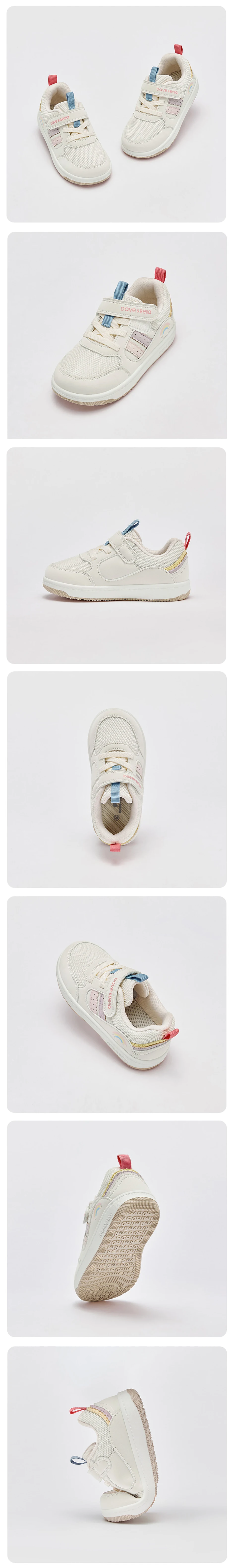 Dave Bella Children Board Shoes Girls Shoes Spring Autumn Casual Sneakers Anti Slip Breathable Fashion Outdoors Sports DB3260903