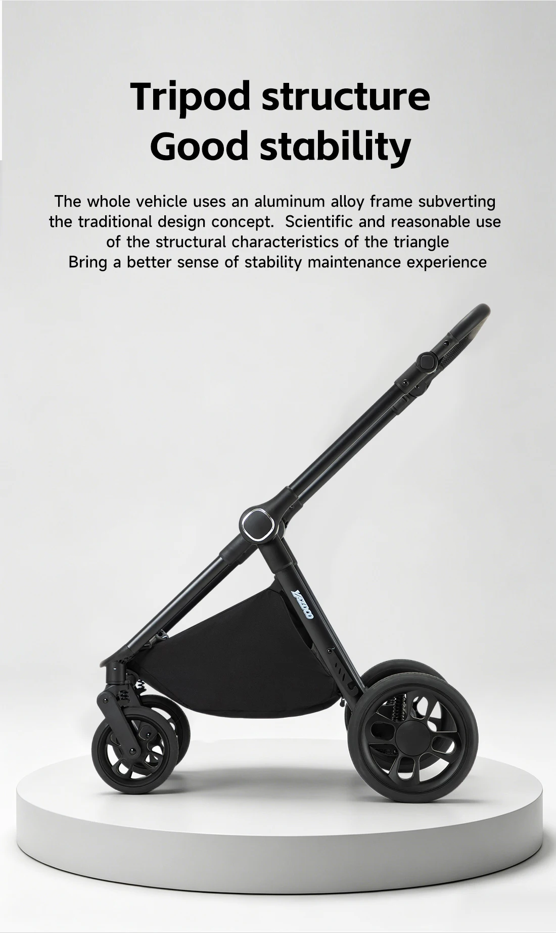 3 in 1 Elevated View Toddler Pram Complete With Infant Safety Seat, Sturdy Anti-Rust Aluminum Support Frame, Breathable Cooling Mesh Pad, Easy One-Step Folding Design And Wide Adjustable Backrest For Family Short Trips