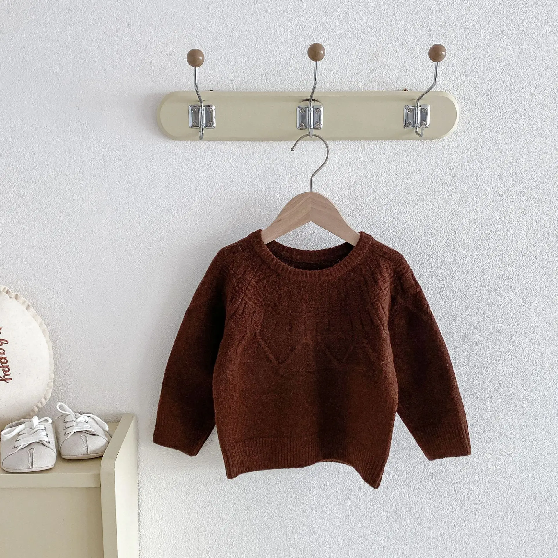 2026 Autumn New Children Casual Sweater Boys Girls Long Sleeve Knit Tops Baby Solid Sweater Kids Cotton Knitted Pullover