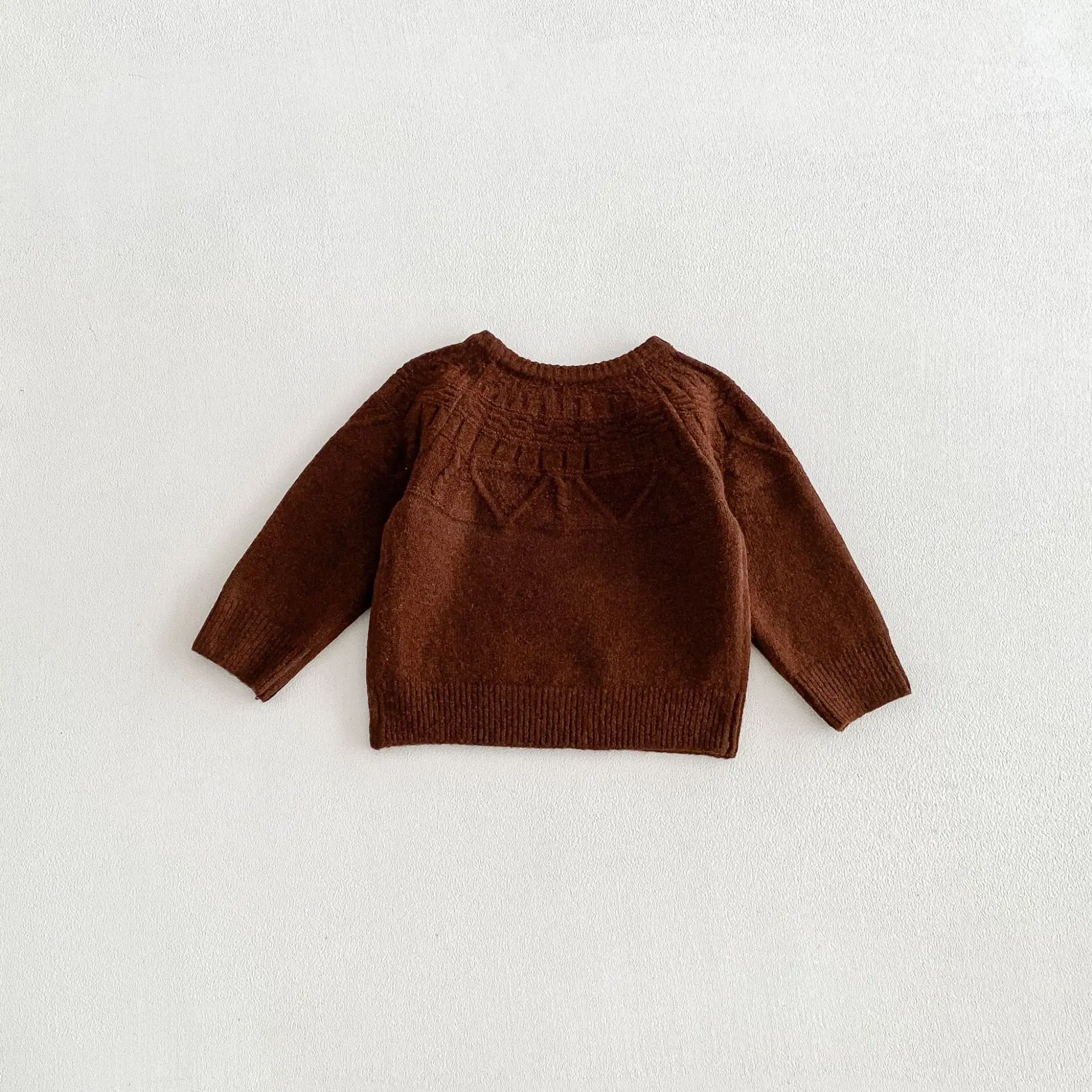 2026 Autumn New Children Casual Sweater Boys Girls Long Sleeve Knit Tops Baby Solid Sweater Kids Cotton Knitted Pullover