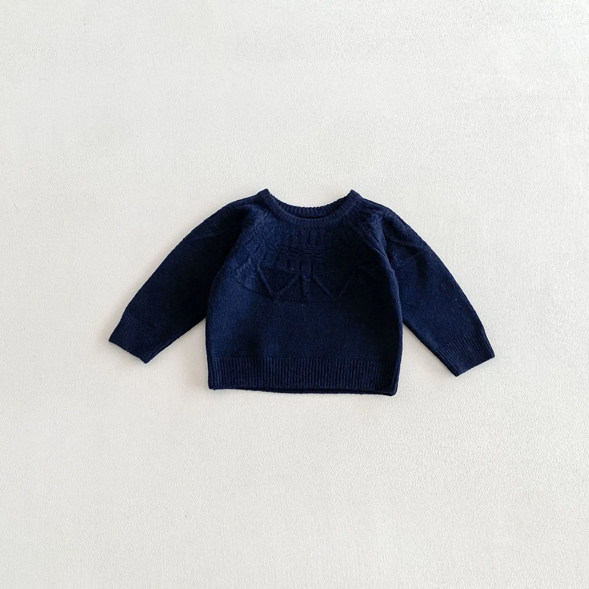 2026 Autumn New Children Casual Sweater Boys Girls Long Sleeve Knit Tops Baby Solid Sweater Kids Cotton Knitted Pullover