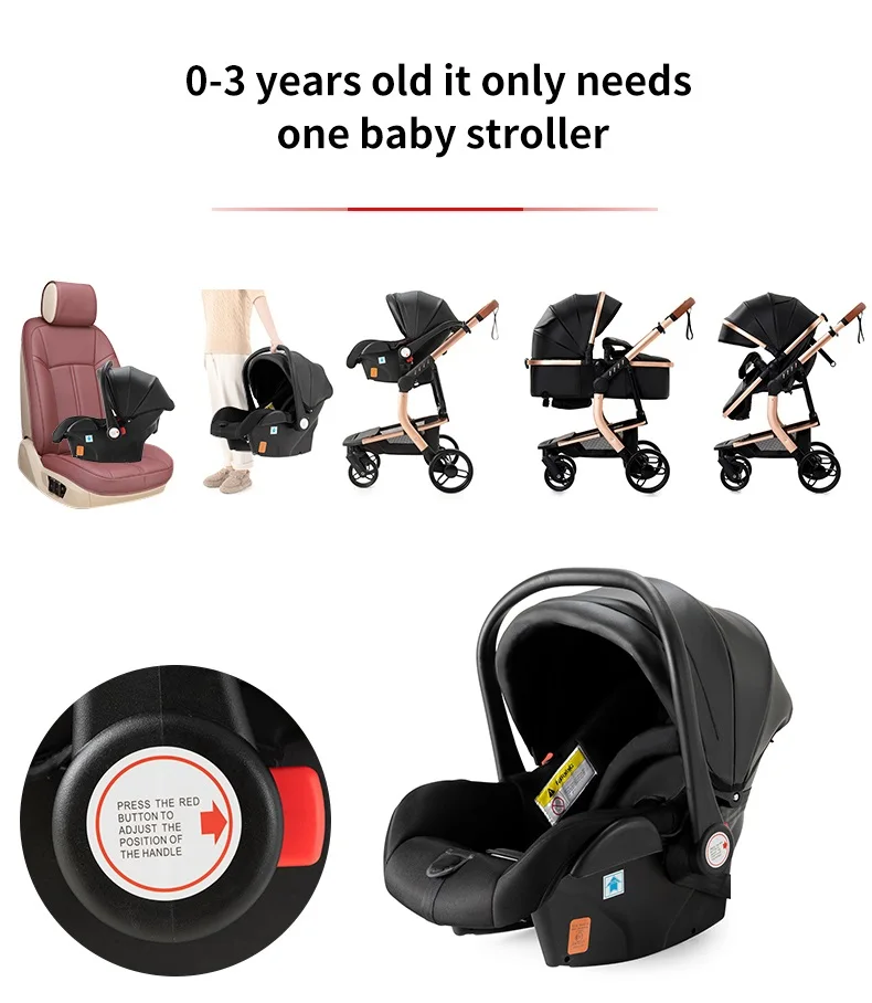 Baby stroller stroller for newborns Stroller 3 in 1 baby career Baby car seat baby accessories cars for baby pram