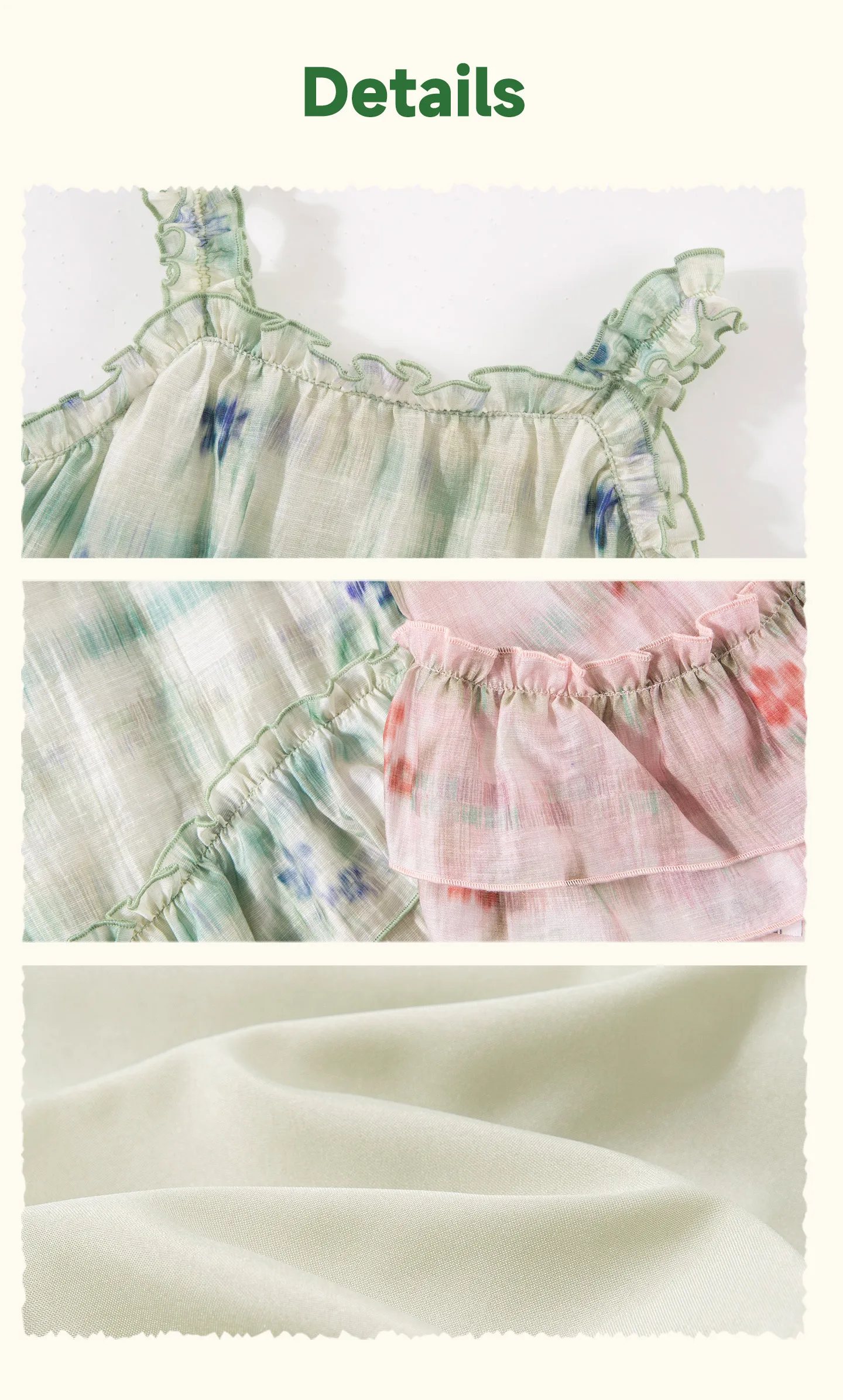 Amila 2026 Summer New Style Girls' Dress Watercolor Gradient Floral Ruffle Mesh Gentle And Sweet Literary Style Strap Dress