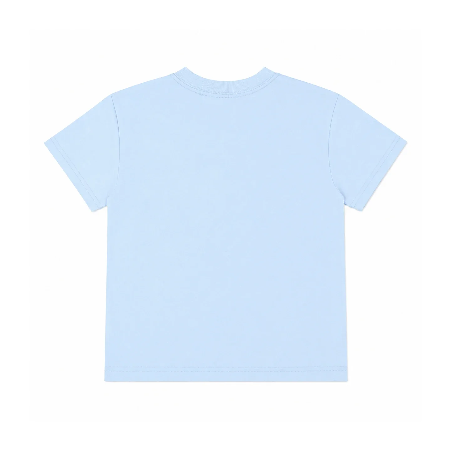 CH Trend Boys Crew Neck Contrast CHHC Embroidery Straight Hem Short Sleeve Tee Party Daily Top