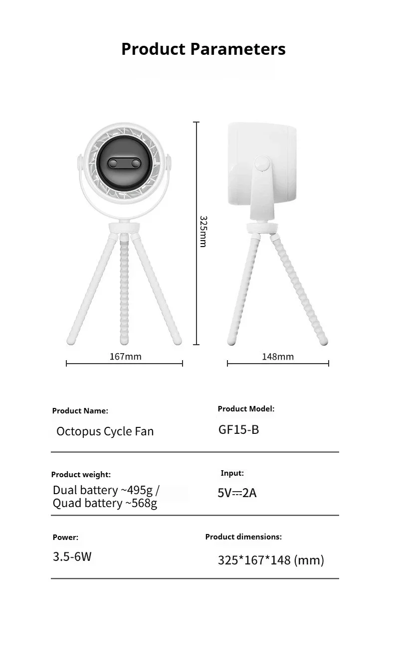 Baby Stroller Fan Adjustable Portable Clip Fan with Auto Oscillate Night Light Aroma Box USB Rechargeable Cooling Fan for Crib