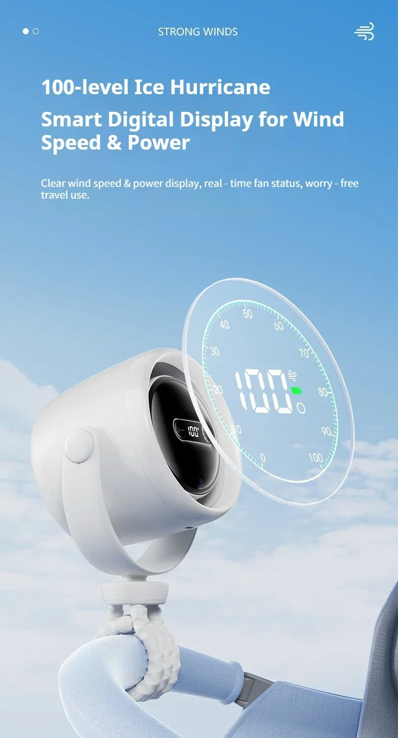 Baby Stroller Fan Adjustable Portable Clip Fan with Auto Oscillate Night Light Aroma Box USB Rechargeable Cooling Fan for Crib