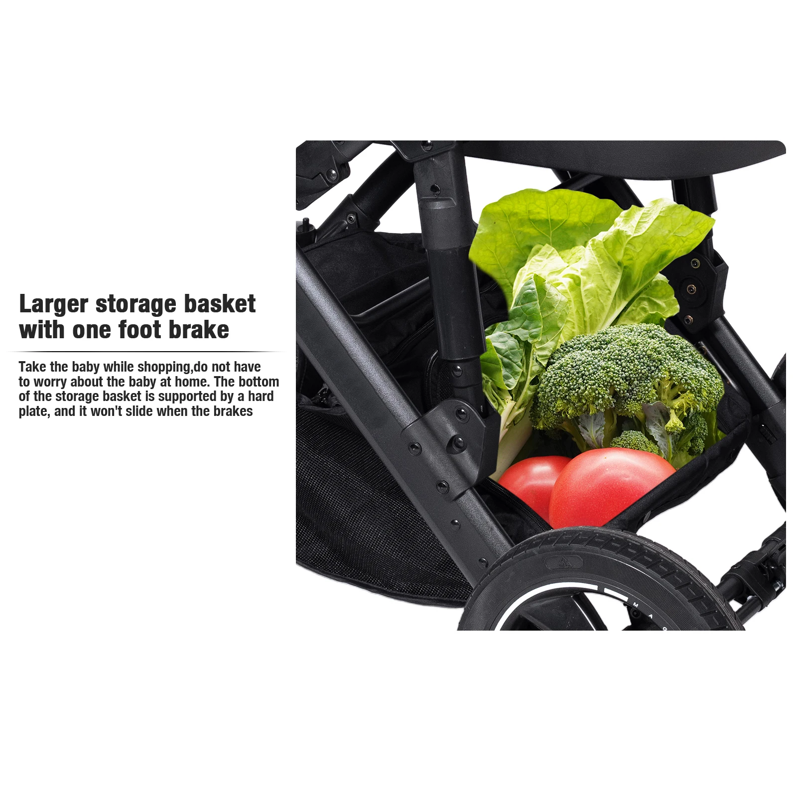 3 in 1 Stroller Baby Stroller Multi Functional Luxury High Landscape High Quality Lightweight Portable Foldable Travel Pram Newborn Carriage Shop Cart Street Fashion Tide Parent Good Choose Pushchair eith Baby Car Seat