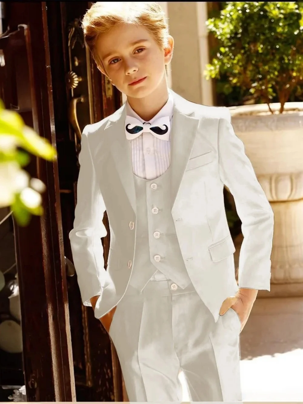Multi-colors Boys Handsome Suit Set 3 Pieces Performance Outfit Smart Classic Notched Lapel Kids Tuxedo Wedding Party Wear