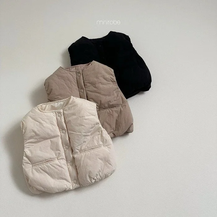 2026 Winter New Baby Girl Warm Vest Children Sleeveless Jacket Coat Kids Boys Windproof Vest Solid Infant Casual Clothes