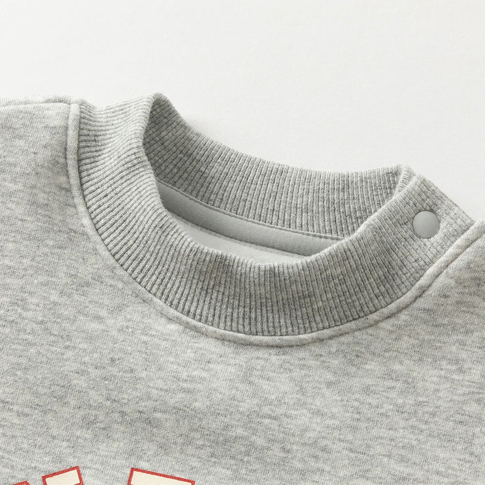 Dave Bella Boys Long Sleeve Fleece-lined Pullover Sweatshirt Children Autumn Winter Coat Kids Sportswear Clothing DB4253869