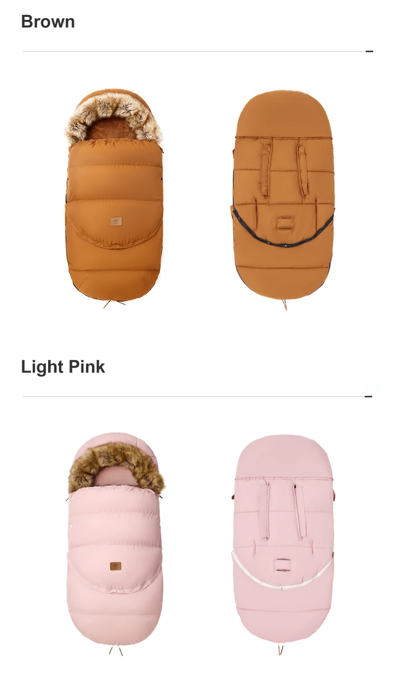 Winter Windproof Fur Collar Removable 2 Styles Footmuff 0-36 Months For Cart Newborn
