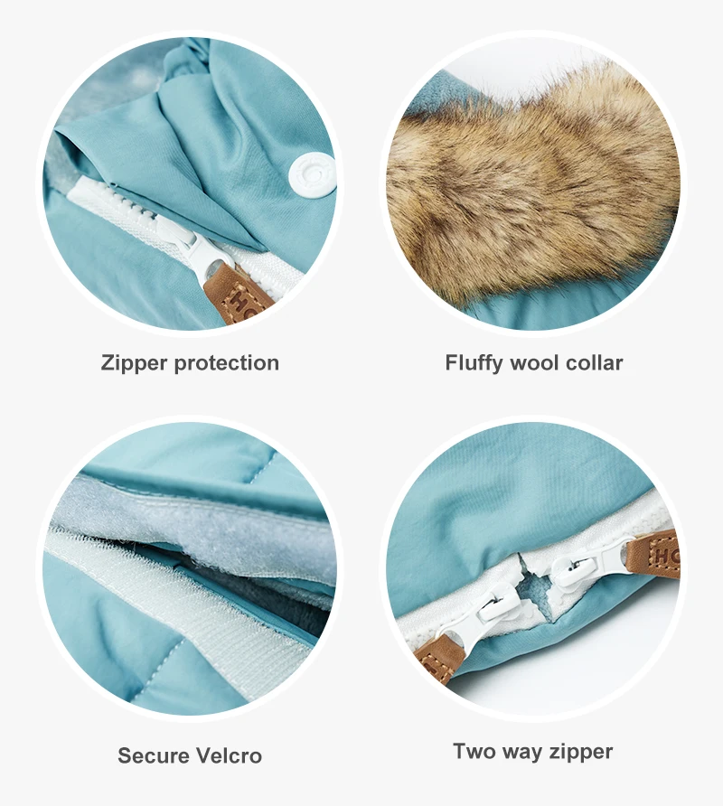 Winter Windproof Fur Collar Removable 2 Styles Footmuff 0-36 Months For Cart Newborn