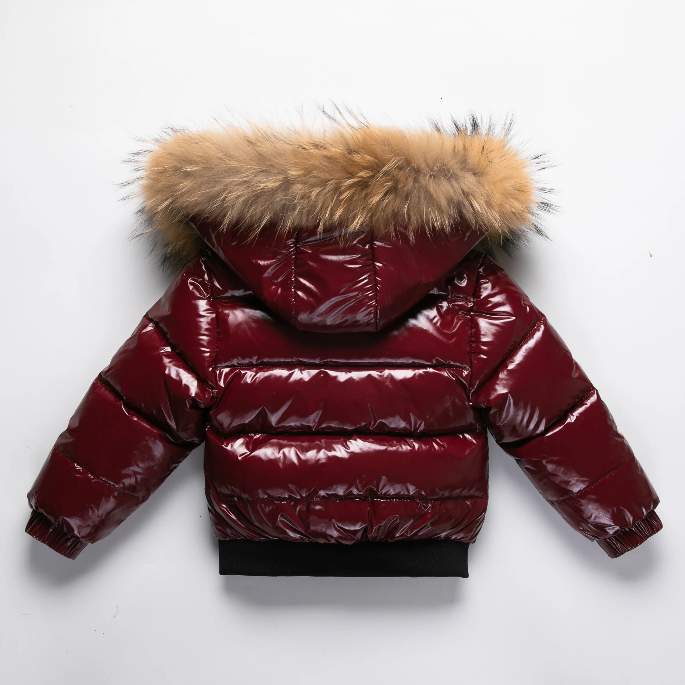 RAISE 2025 Winter Baby Girl Down Jacket Waterproof Shiny Real Fur Thicken Warm Boy Outerwear Coat 1-8 Years Kid Boy Parka Outfit