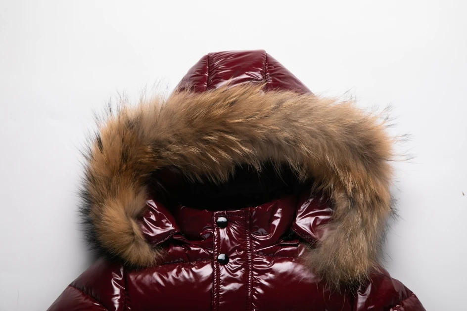 RAISE 2025 Winter Baby Girl Down Jacket Waterproof Shiny Real Fur Thicken Warm Boy Outerwear Coat 1-8 Years Kid Boy Parka Outfit