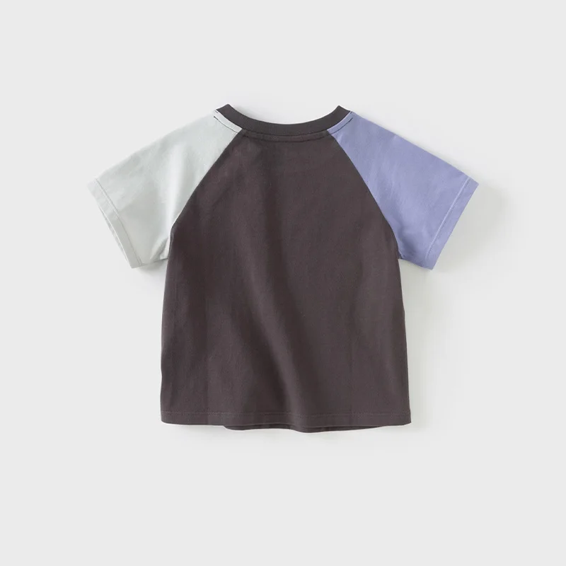 Dave Bella Summer T-shirt for Boys Casual Short Sleeve Tops Children Car Printed Cotton T-shirt Casual Kids Clothes DB2251530