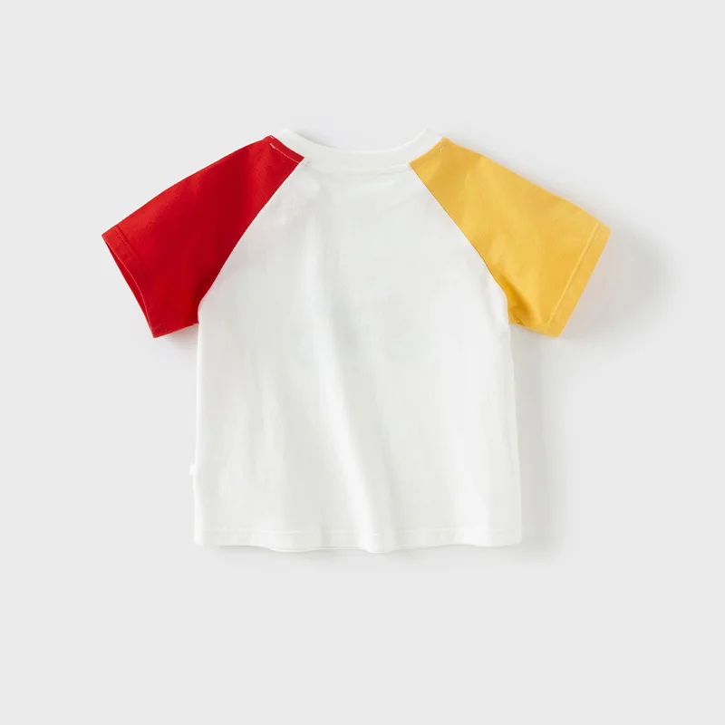 Dave Bella Summer T-shirt for Boys Casual Short Sleeve Tops Children Car Printed Cotton T-shirt Casual Kids Clothes DB2251530