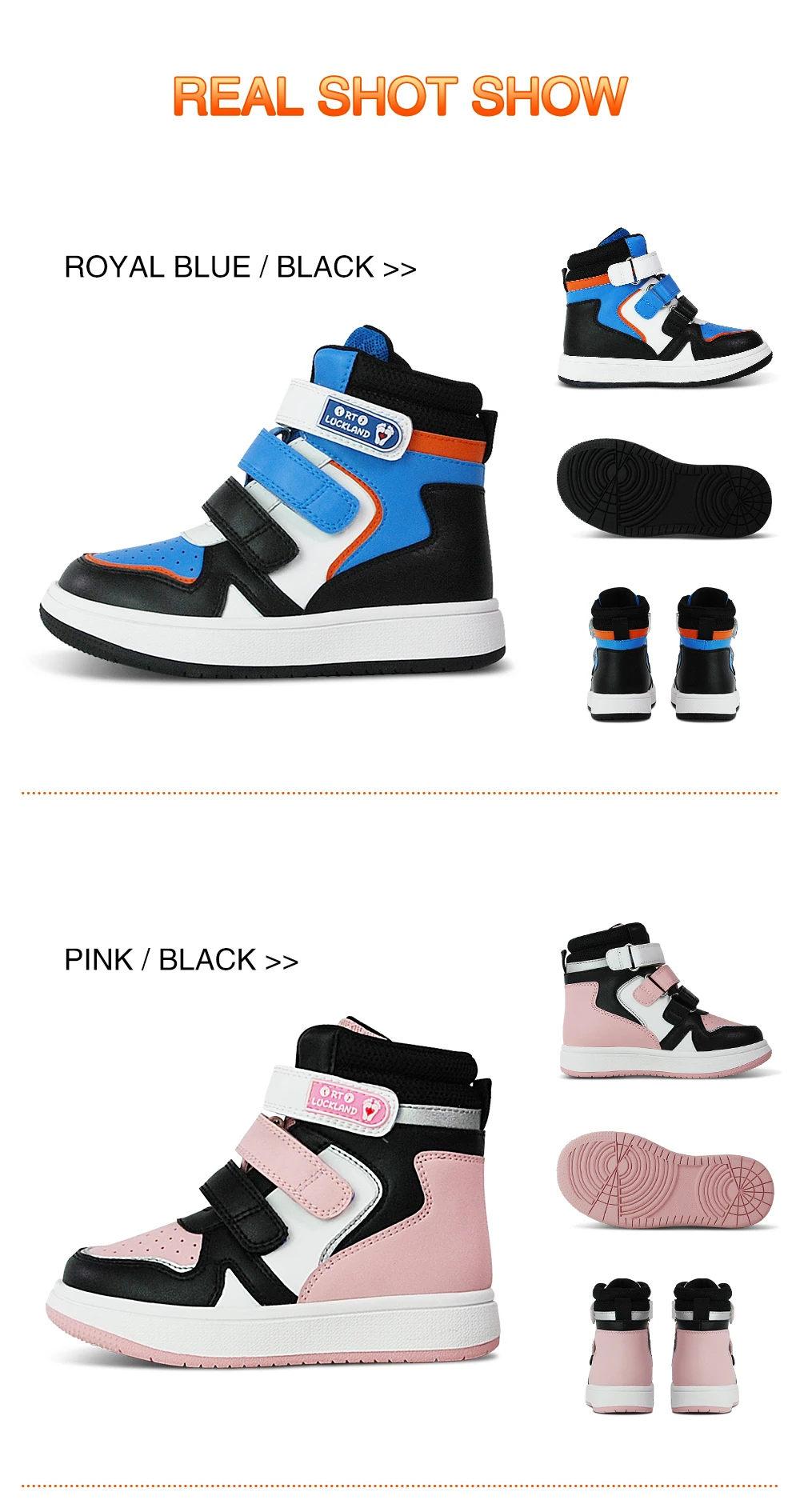 ORTOLUCKLAND Children Sneakers Orthopedic Shoes For Kid Casual Lenther Mesh Toddler Boy Girl Running Trainer Footwear Size 24-36