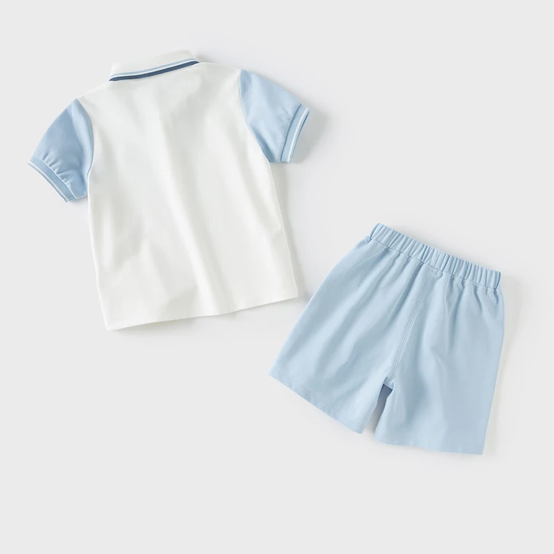 Dave Bella Boys' Pants Set Baby Fashion Casual Top Shorts Two-Piece Set Summer Children's Thin Clothing Outdoor DB2251992