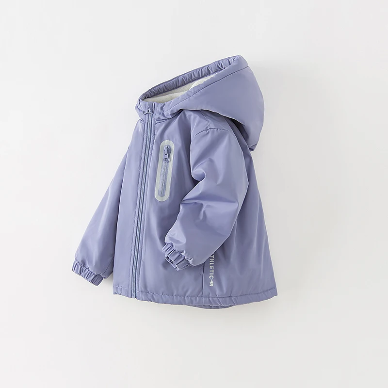 Dave Bella Children Girls Boys Plush Jacket 2023 Winter New Fashion Casual Outerwear Parkas Warm Coat Outdoor Sport DBJ15531-A
