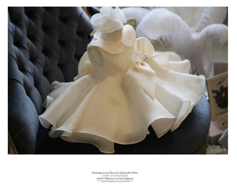 IYEAL Elegant Children Dresses Baby Girls Baptism Dress For Eid Princess Kids Girl Wedding Birthday Party Dresses for 1-10 Years