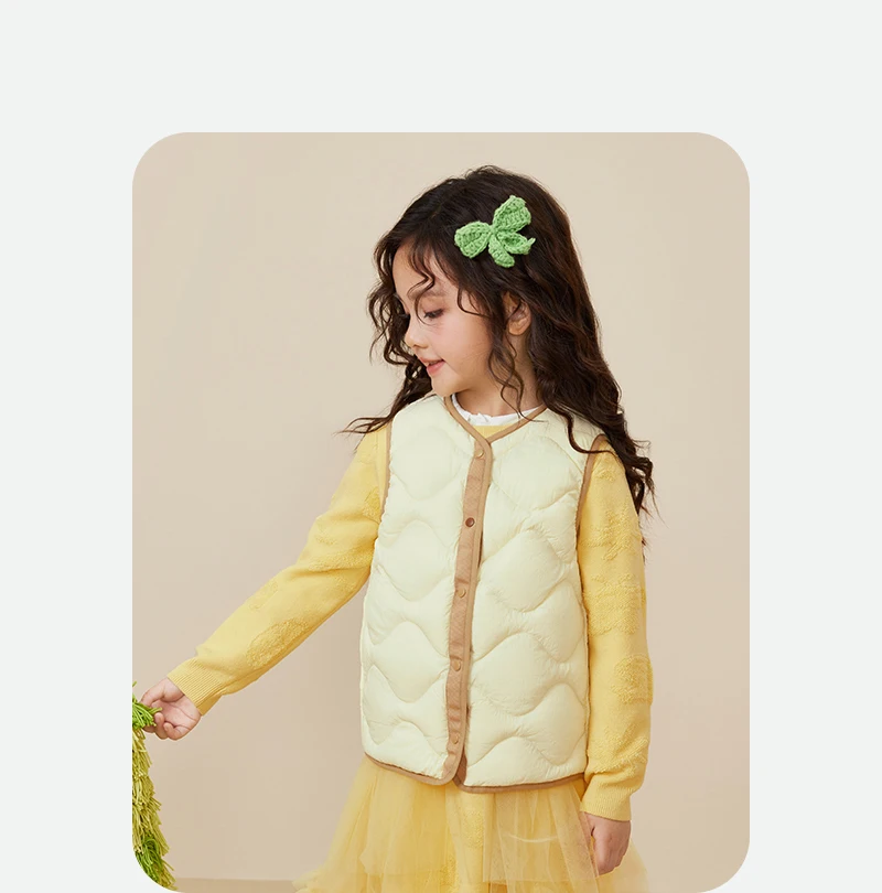 Mini Bala Kids Down Vest Winter Reversible Duck Down Waterproof Windproof Warm Lightweight for Outdoor Activities Macaron Color