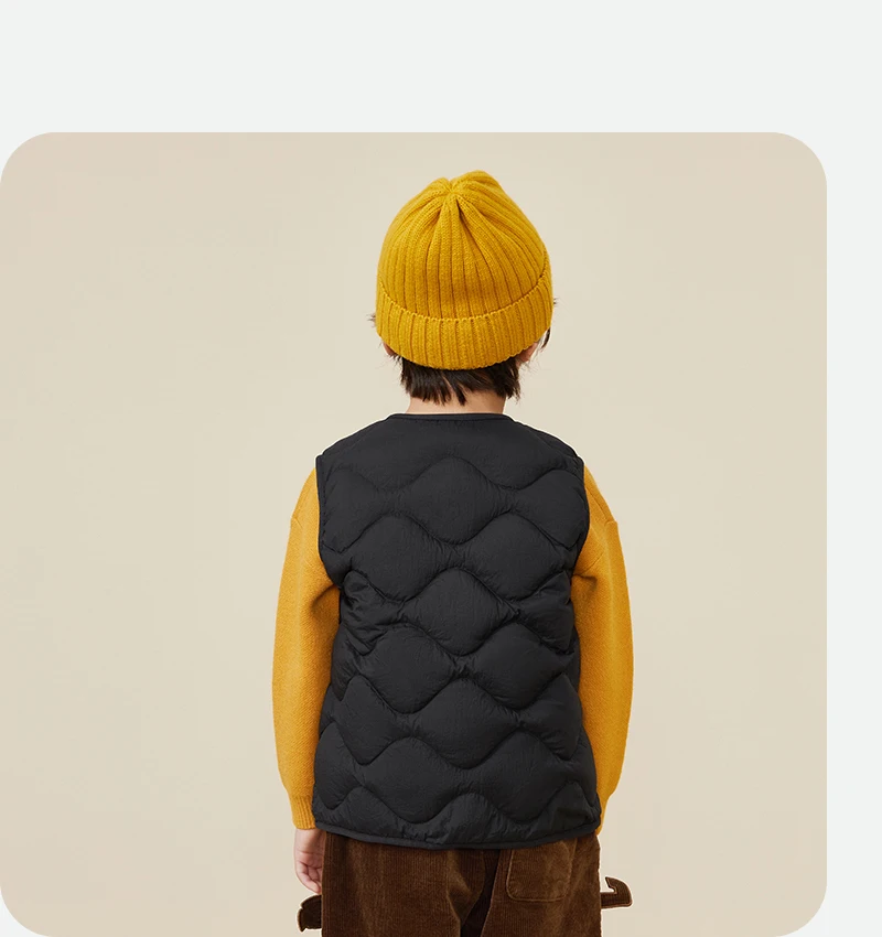 Mini Bala Kids Down Vest Winter Reversible Duck Down Waterproof Windproof Warm Lightweight for Outdoor Activities Macaron Color