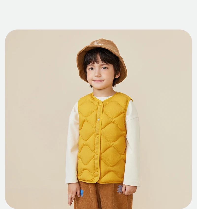 Mini Bala Kids Down Vest Winter Reversible Duck Down Waterproof Windproof Warm Lightweight for Outdoor Activities Macaron Color