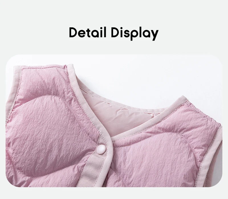 Mini Bala Kids Down Vest Winter Reversible Duck Down Waterproof Windproof Warm Lightweight for Outdoor Activities Macaron Color