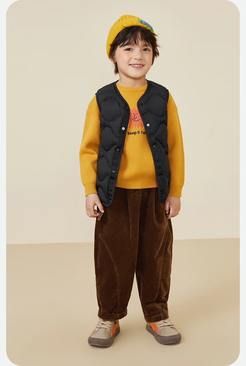 Mini Bala Kids Down Vest Winter Reversible Duck Down Waterproof Windproof Warm Lightweight for Outdoor Activities Macaron Color