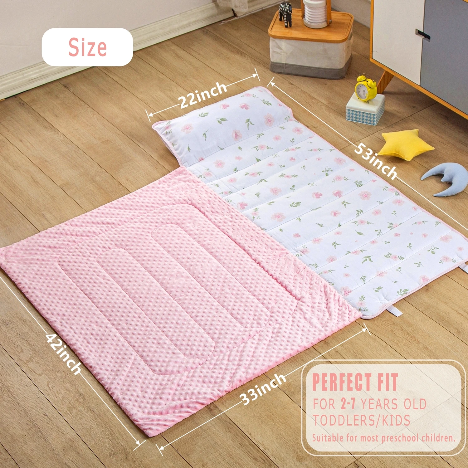 Custom Toddler Nap Mat Sleeping Mats With Pillow Kids' Sleeping Mat with Removable Pillow and Gravity blanket Crib bedding