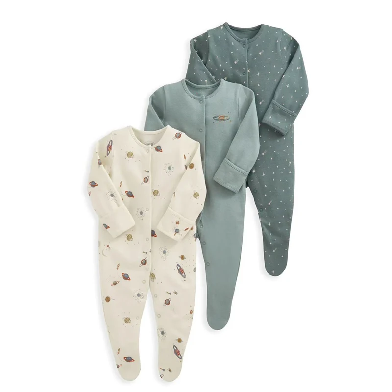 IYEAL Newborn Rompers Baby Boy Girl Toddler Clothes 3Pcs/Lot 100% Cotton Infant Clothing Spring Fall Pajamas Bebe Home Wear