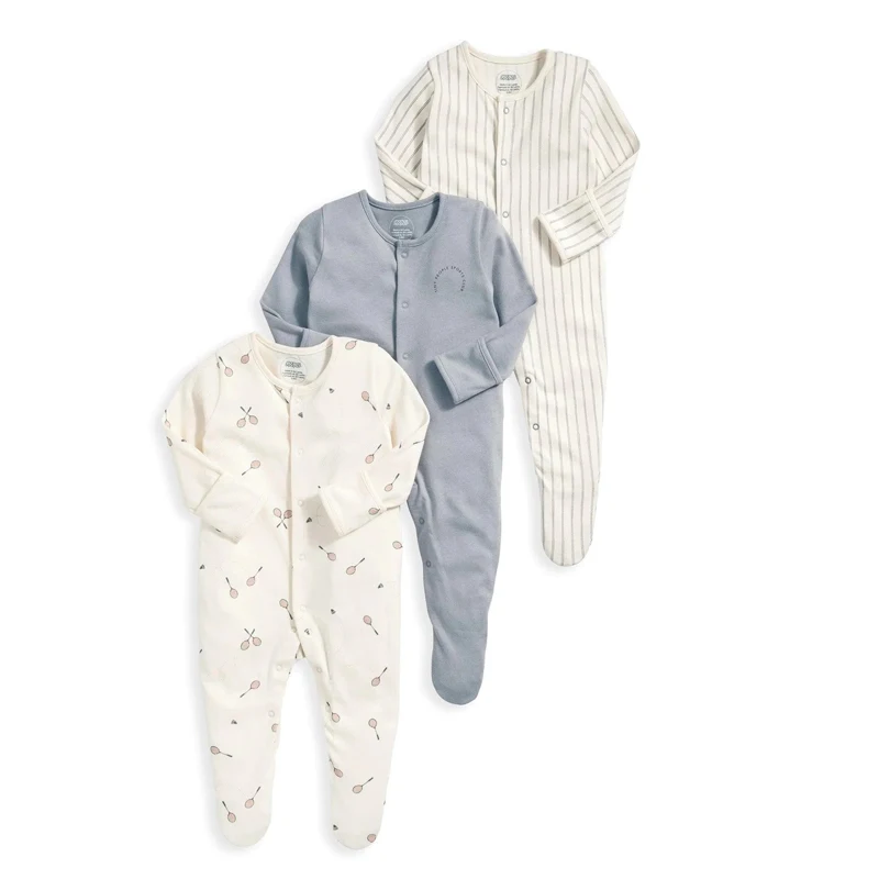 IYEAL Newborn Rompers Baby Boy Girl Toddler Clothes 3Pcs/Lot 100% Cotton Infant Clothing Spring Fall Pajamas Bebe Home Wear