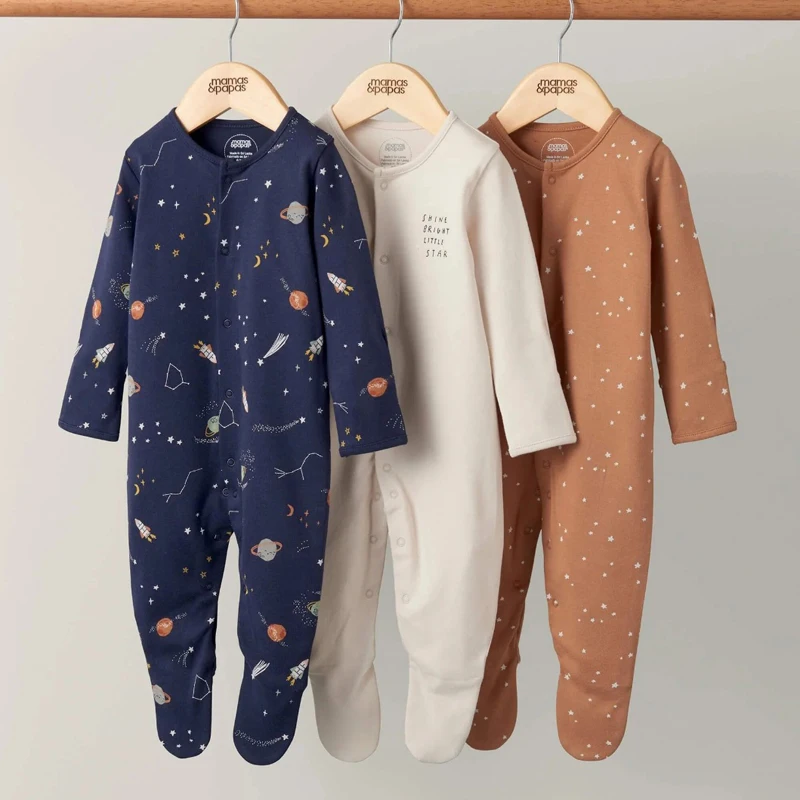 IYEAL Newborn Rompers Baby Boy Girl Toddler Clothes 3Pcs/Lot 100% Cotton Infant Clothing Spring Fall Pajamas Bebe Home Wear