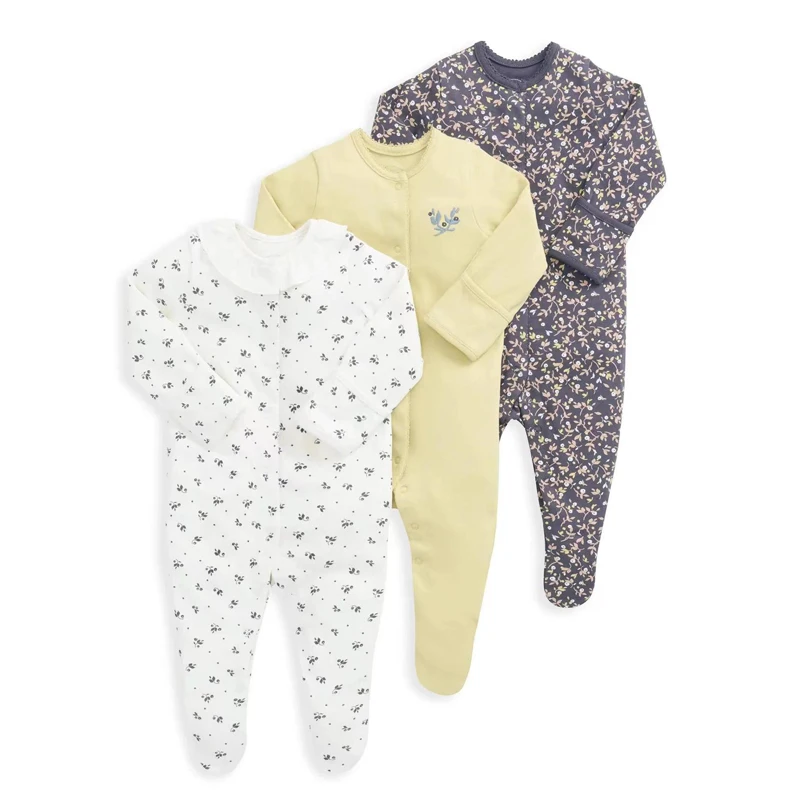 IYEAL Newborn Rompers Baby Boy Girl Toddler Clothes 3Pcs/Lot 100% Cotton Infant Clothing Spring Fall Pajamas Bebe Home Wear