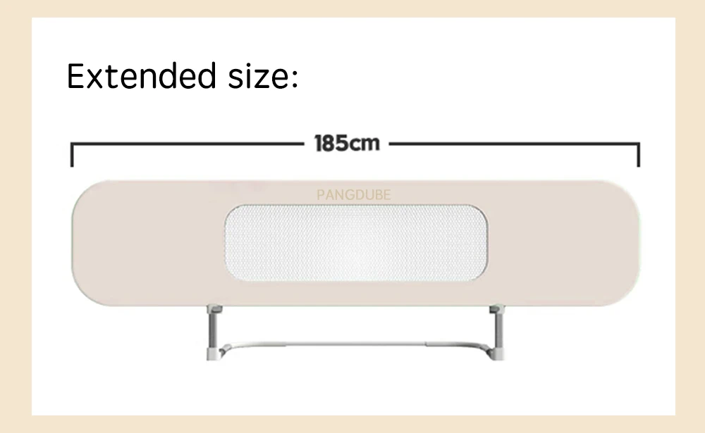PANGDUBE Baby Bed Guardrail 2-in-1 Safety Bed Barrier Portable Bedside Sleeper with Storage Bag Adjustable Baby Nest