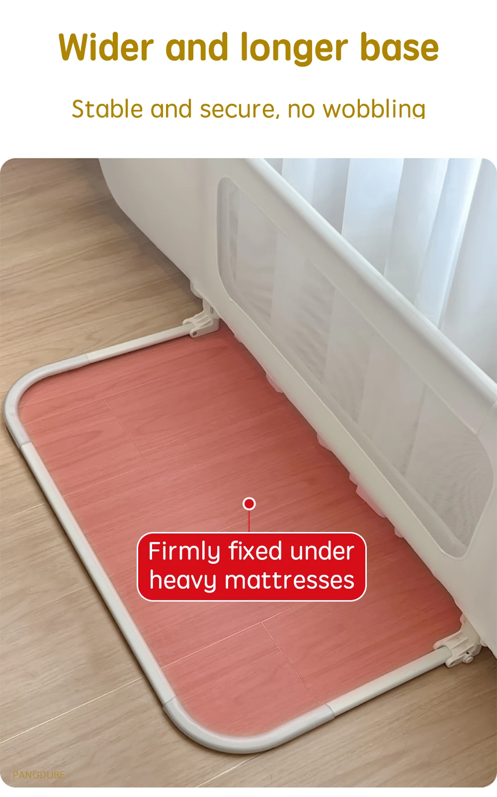 PANGDUBE Baby Bed Guardrail 2-in-1 Safety Bed Barrier Portable Bedside Sleeper with Storage Bag Adjustable Baby Nest