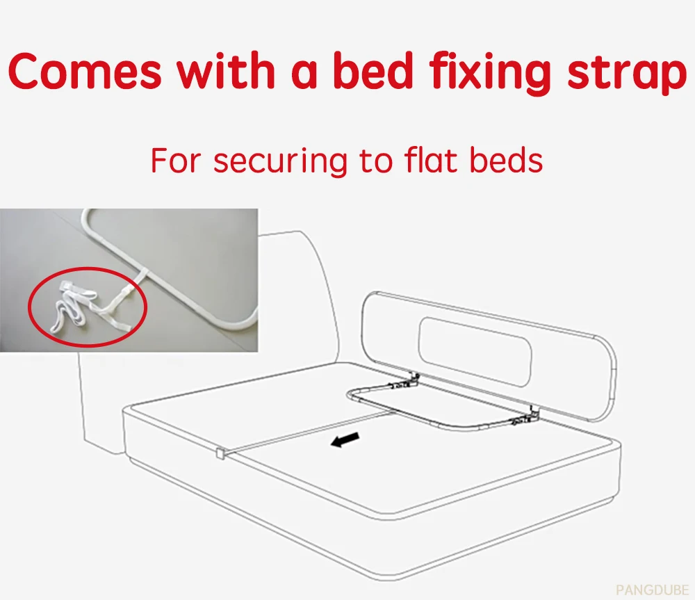 PANGDUBE Baby Bed Guardrail 2-in-1 Safety Bed Barrier Portable Bedside Sleeper with Storage Bag Adjustable Baby Nest