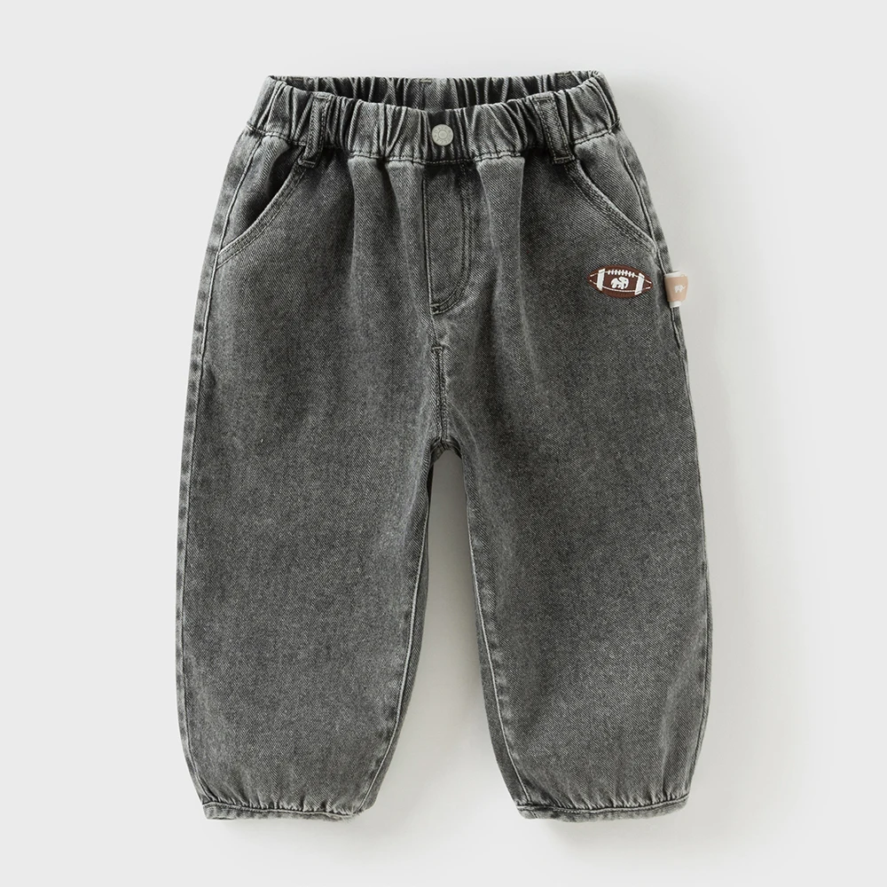 Dave Bella Children's Autumn Spring Jeans Boys Elastic Waist Cargo Pants Casual Sports Pocket Jogger Trousers DB3252504
