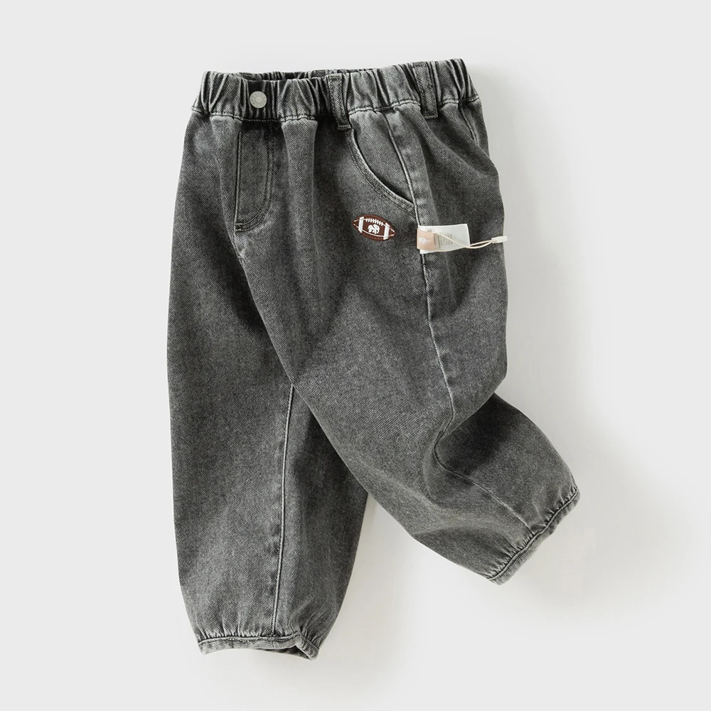 Dave Bella Children's Autumn Spring Jeans Boys Elastic Waist Cargo Pants Casual Sports Pocket Jogger Trousers DB3252504