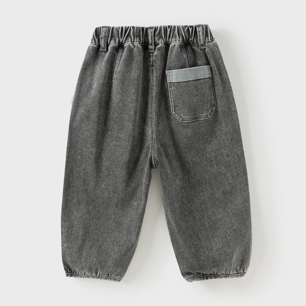 Dave Bella Children's Autumn Spring Jeans Boys Elastic Waist Cargo Pants Casual Sports Pocket Jogger Trousers DB3252504
