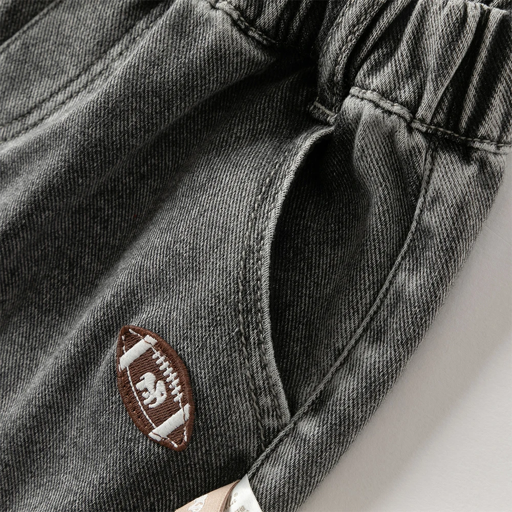 Dave Bella Children's Autumn Spring Jeans Boys Elastic Waist Cargo Pants Casual Sports Pocket Jogger Trousers DB3252504