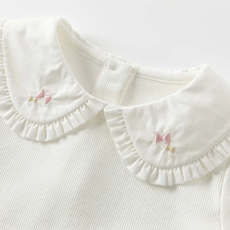 Dave Bella Children Spring Winter T-shirts Tops for Girls Cute Autumn Long Sleeve Tops Bottoming Shirt DB1250911