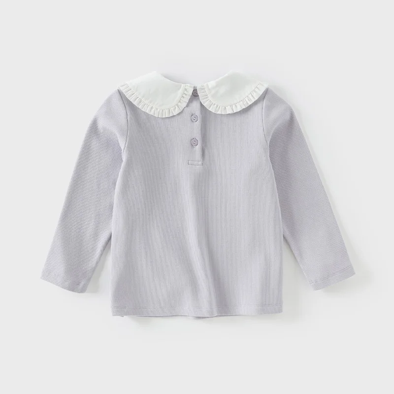 Dave Bella Children Spring Winter T-shirts Tops for Girls Cute Autumn Long Sleeve Tops Bottoming Shirt DB1250911